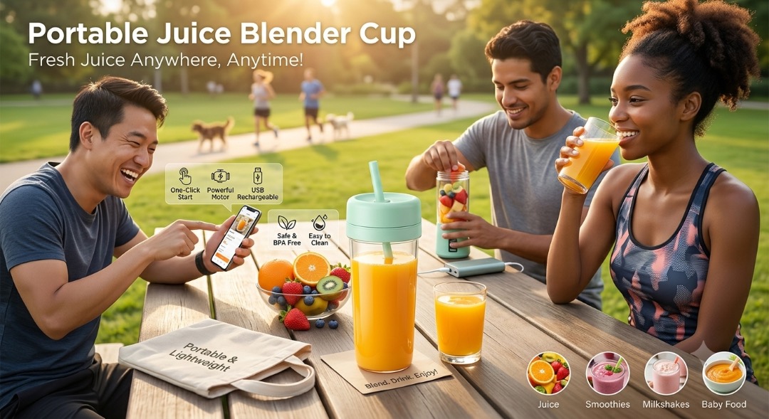 Portable Juice Blender Cup: Fresh Nutrition On-the-Go