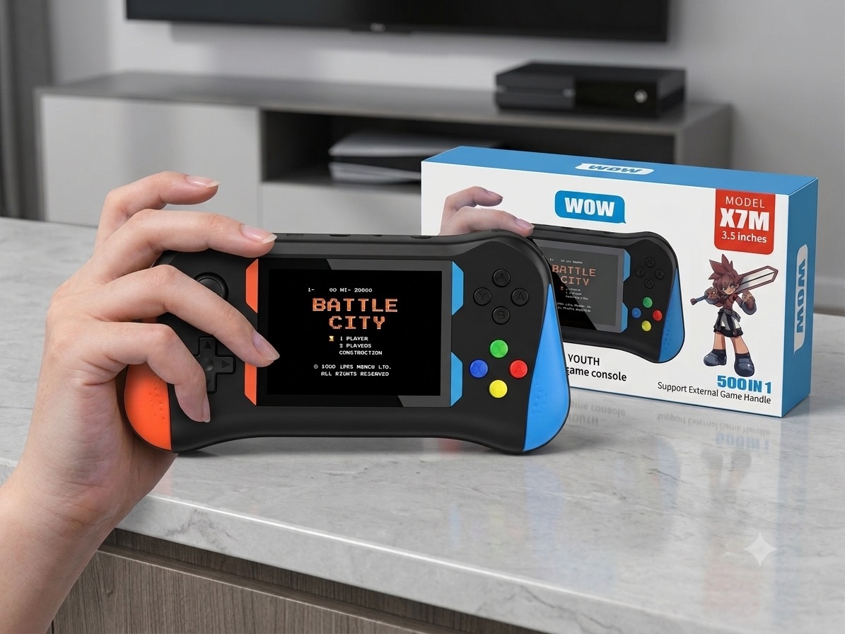 WOW X7M Handheld Joystick Game Console  (3.5-Inch Screen) 500+ Games